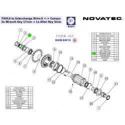 NovaTec F172SB HG Rear Hub, Silver